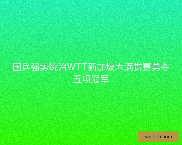 国乒强势统治WTT新加坡大满贯赛勇夺五项冠军